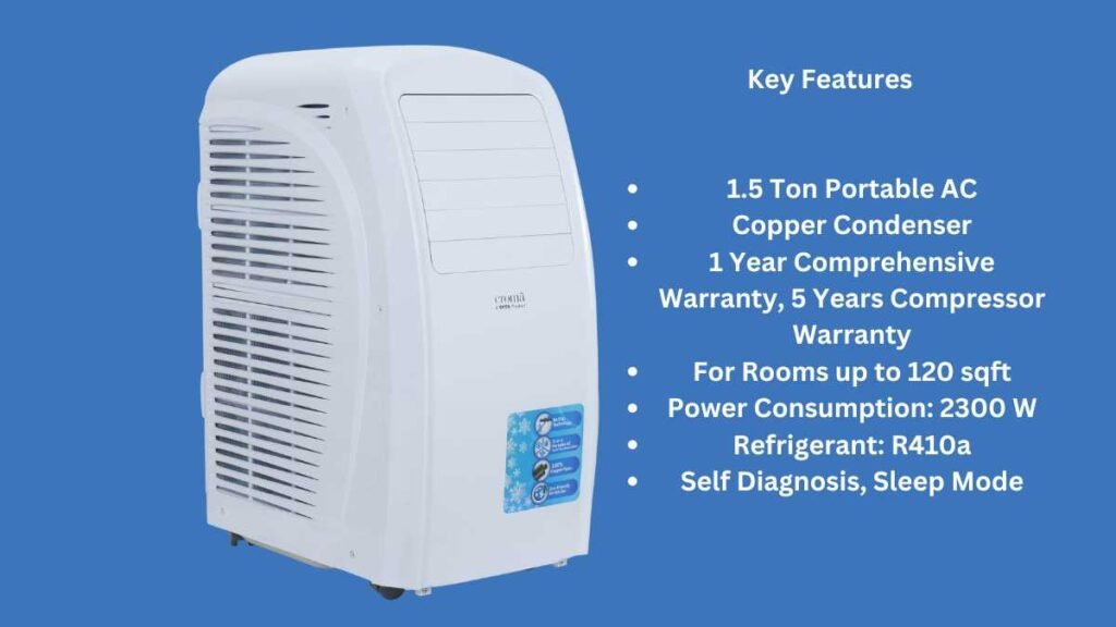 Croma Portable AC : अब AC लगाना हुआ आसान। कही भी उठा कर ले जाये। Croma Portable AC Feturs